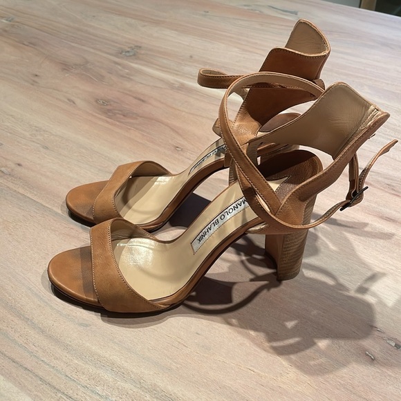 Manolo Blahnik Block Heel Sandals - Picture 2 of 6